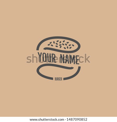 burger logo, vector design illustration