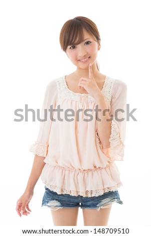 Portrait of a young attractive asian woman