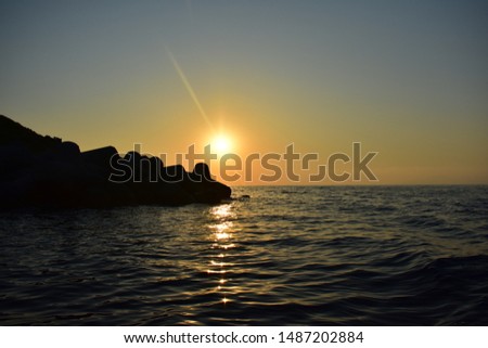 
Palinuro, Italia - 11-08-2019 - The spectacular summer sunset at the port of Palinuro