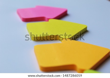 text messages on stickers. message paper