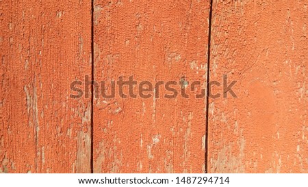 Wood texture with natural patterns. Wooden board painted with old paint