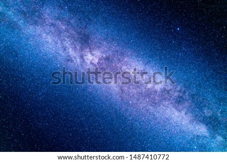 Milky Way. Stars and galaxies with views of night sky.