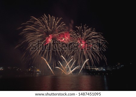 Fireworks set against a night sky