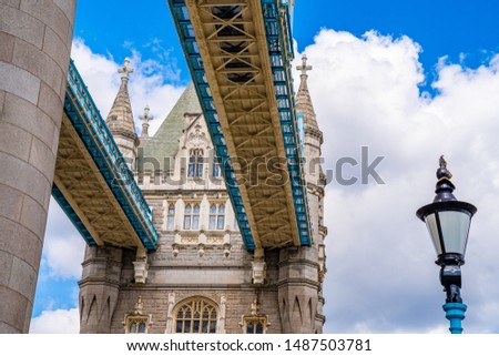 Beautiful view of the Tower Bridge in London, UK. Amazing symbol of England.