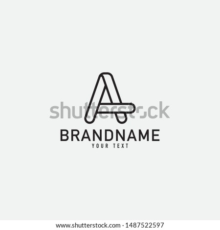 Creative minimal monochrome monogram symbol. Premium business logo for corporate identity. Minimalist logo design and simple element. Alphabet concept logo.