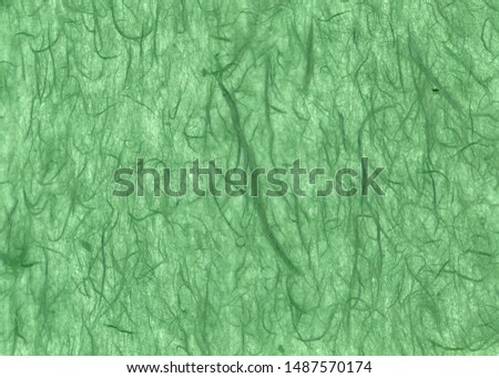 green color hand made japanese traditional paper "washi"