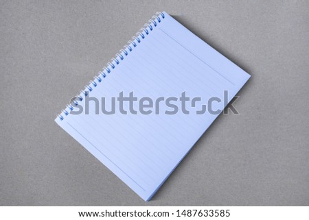 Blank book isolated on gray background.