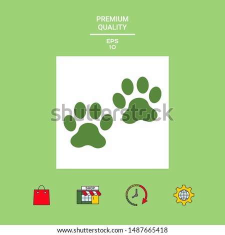 Paws icon symbol. Graphic elements for your design