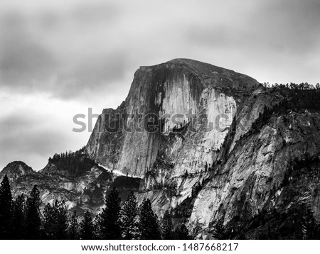Half Dome, Yosemite standing tall among the clouds