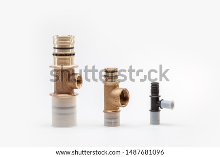 switch or connection pieces for water pipes as well as potable water and heating