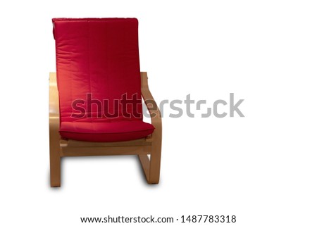 Fabric chairs, wooden legs separated from the background, clipping part