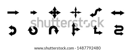 Set of vector arrows. Arrow icon. Arrow vector icon. Arrow. Arrows vector collection  Royalty-Free Stock Photo #1487792480