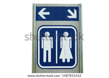 Toilet sign indicate men and women        