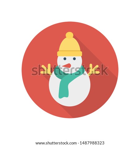 activity flat icon for snowman