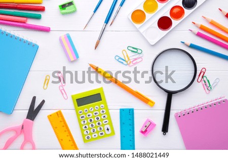 Back to school concept on white background