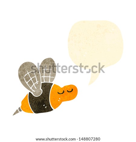 retro cartoon bee