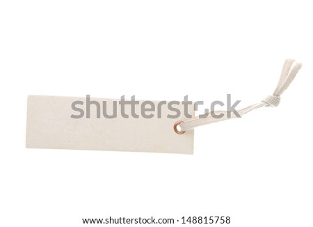 close up of a price label on white background