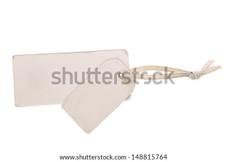 close up of a price label on white background