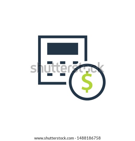 Cost estimate icon. Clipart image isolated on white background