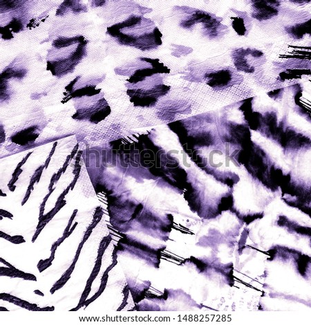 Animal Water Color. White Modern Line Art. Lavender Animal Style Background. Lilac Modern Line Art. Acrylic Design Concept. Snake Pattern.