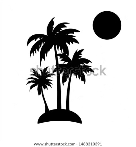 
Palm tree  clip art. Transparent background