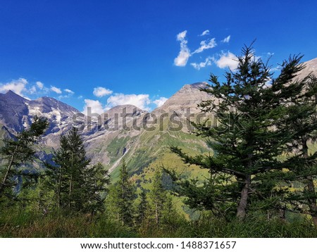 blue sky and Alps mountains, landscape, nature, summer, tourism