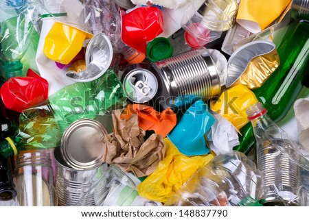 Rubbish that can be recycled Royalty-Free Stock Photo #148837790