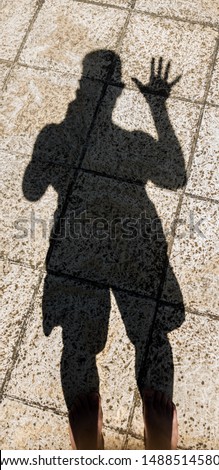 silhouette of a man saluting