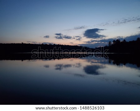 Sunset on a small lake
