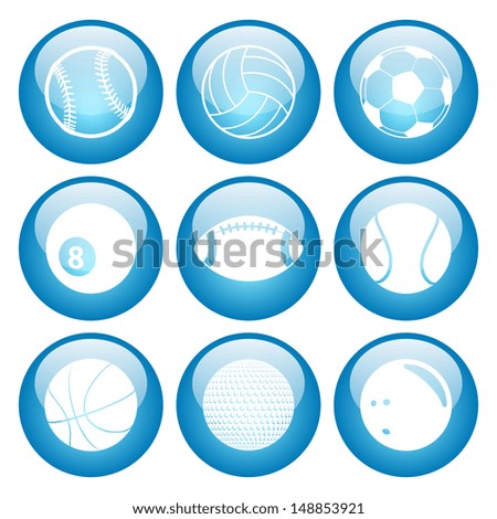 Sports Ball Icon Set