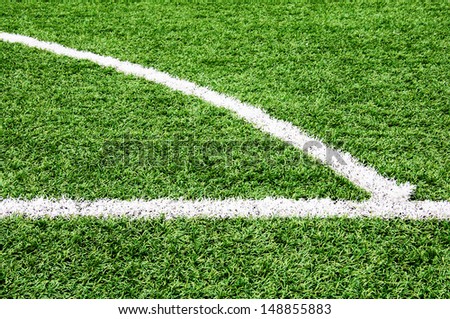 Soccer football field stadium grass line