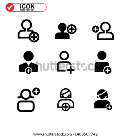 add friend icon isolated sign symbol vector illustration - Collection of high quality black style vector icons
