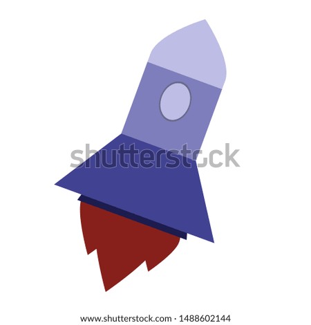 Rocket icon vector, symbol, science concept.