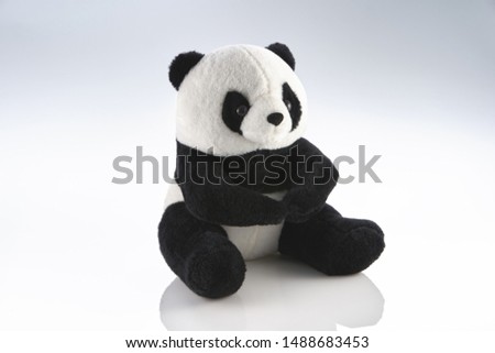 Soft Toy Panda on White Background 