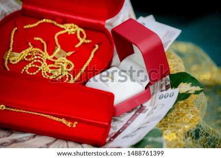 Bride price in Thai wedding day