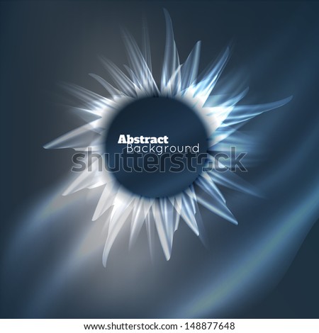Abstract modern background with shining waves. Vector for your business presentation