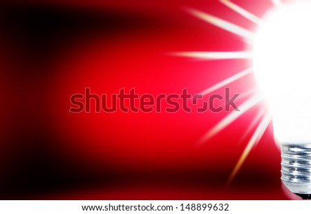 Light bulb isolated with coppy-space