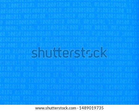 0101 digital background in blue color. the information technology concept. used as background