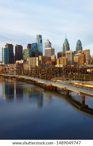 A Vertical view of the Philadelphia skyline