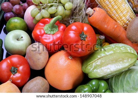 mixed  fruits vegetables