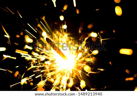 Burning Colorful Fire Sparkle Background
