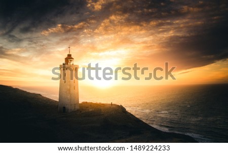 Abandoned, old lighthouse in Denmark