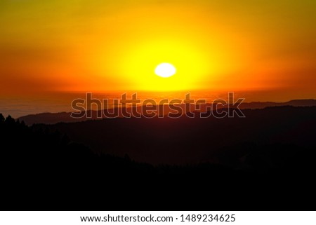 West coast sunset from Mt Tamalpais