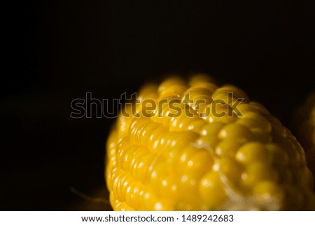 tasty juicy yellow boiled corn texture photo