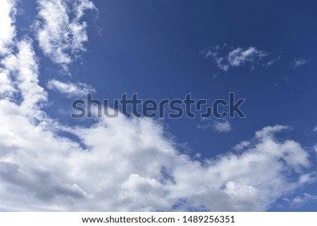Blue sky and clouds background material.