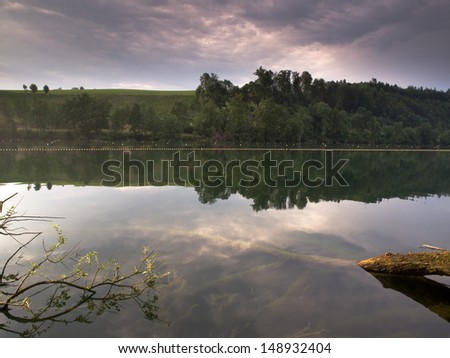 Lake at sunset (Rotsee/Switzerland)