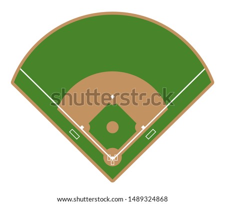 Baseball field icon. Flat illustration of baseball field vector icon for web design