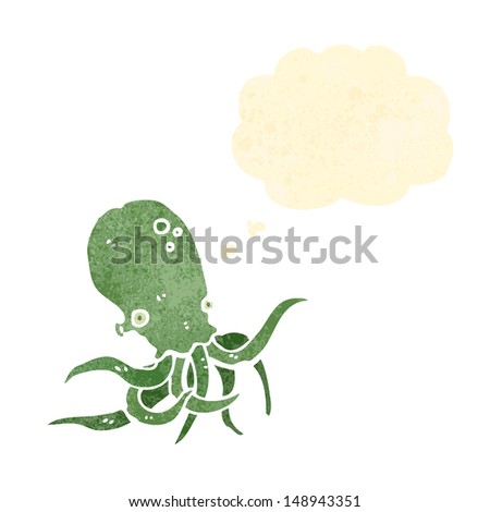 retro cartoon octopus