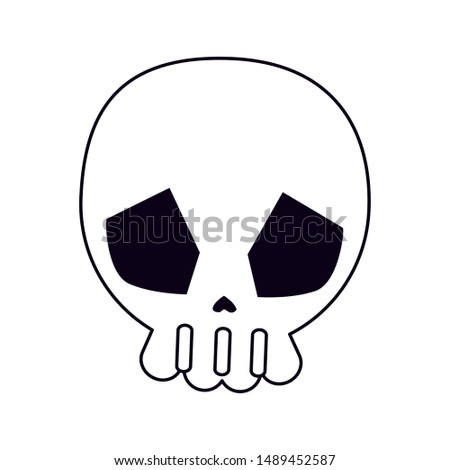 skull happy halloween celebration design