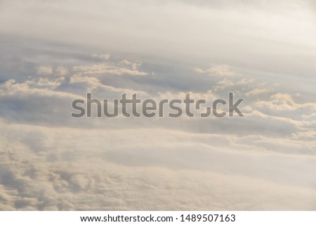 Sea cloud Beautiful photo picture view of the clouds from the airplane in the sky